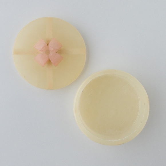 Natural Stone Jewelry Box Trinket Dish Jar with Lid Vintage - Picture 8 of 13